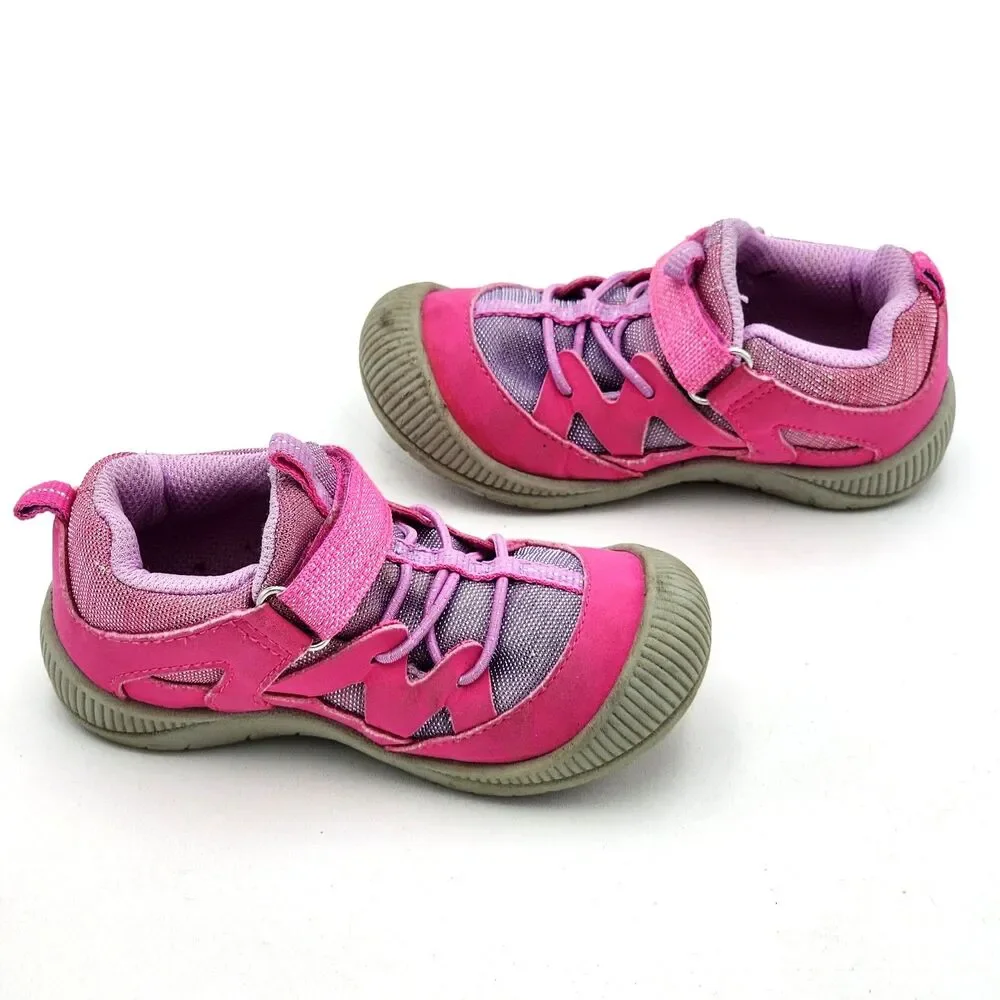OshKosh B'Gosh Kids Bungee Outdoor Sneakers Shoes Pink Purple Toddler's Size 8